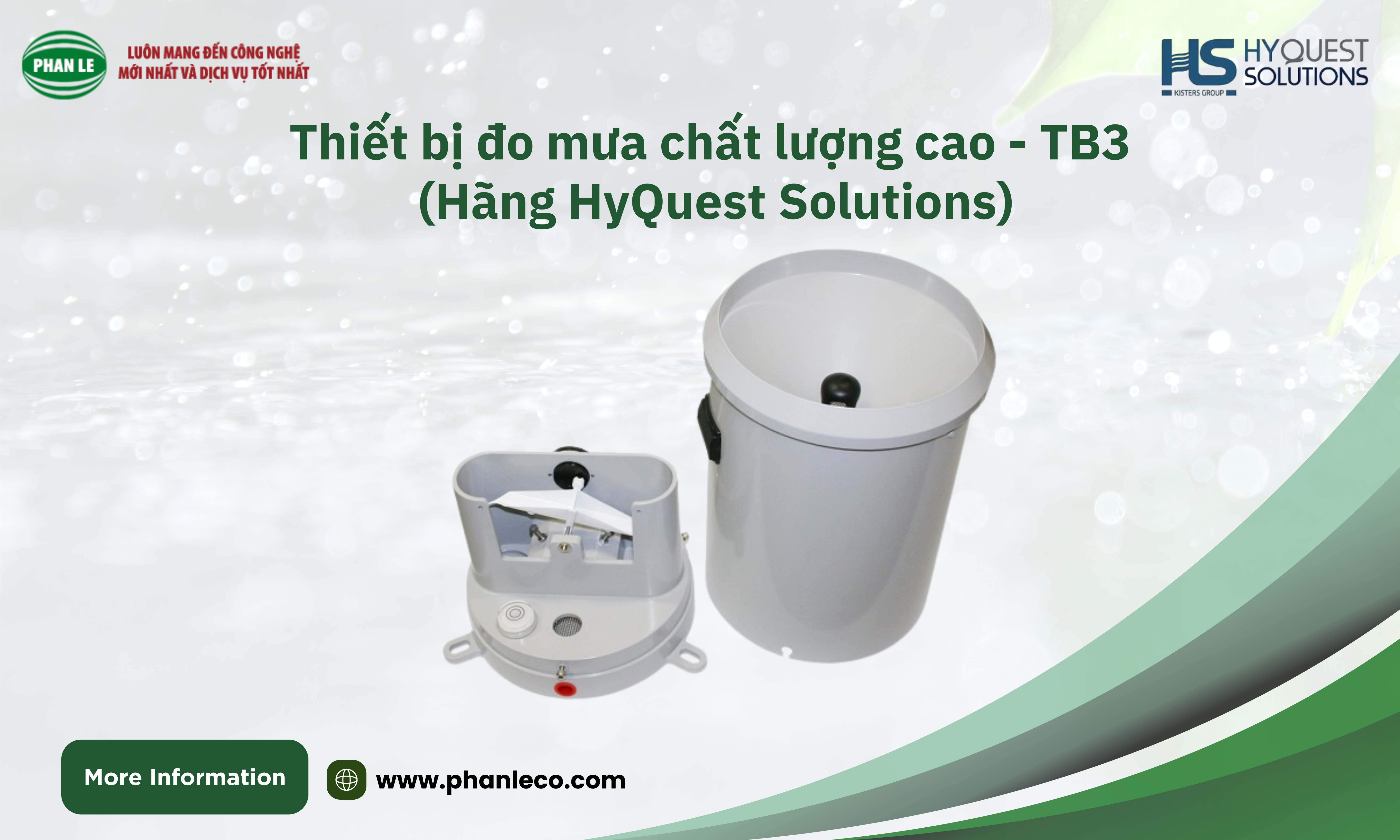 Thiết bị đo mưa tự động TB3 – Giải pháp đo lượng mưa chính xác từ HyQuest Solutions